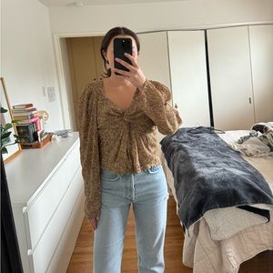 Last Call!! CLOSET CLEAR OUT!!! Floral ASTR The Label Top - M - Brown